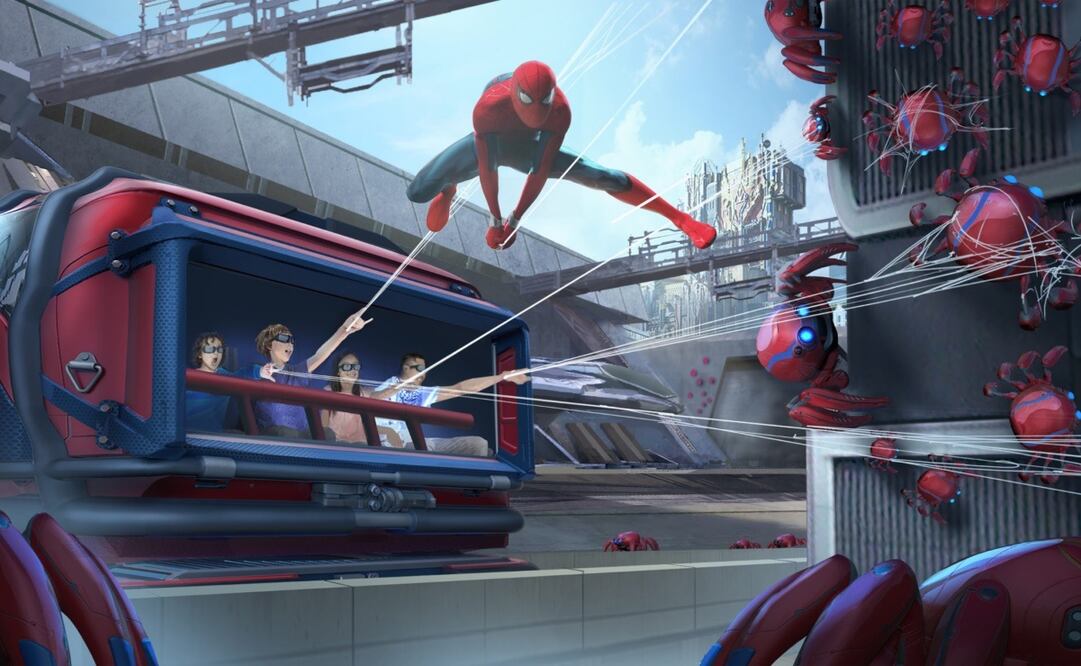 La primera atracción de Avengers Campus, que inaugura en 2020, estará dedicada a Spider-Man. Foto: Cortesía Disney
