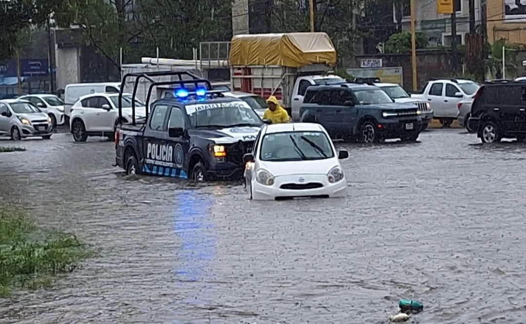 Lluvias colapsan vialidades en Aguascalientes. Foto: Especial