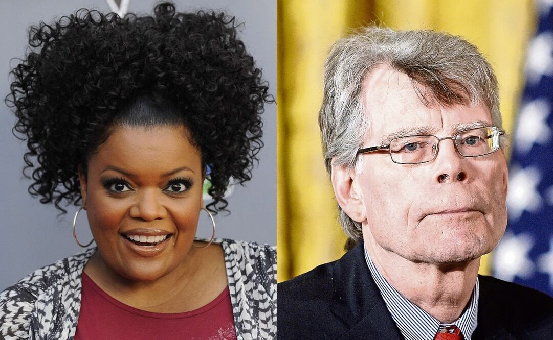 Yvette Nicole Brown y Stephen King. Foto: REUTERS/Gus Ruelas /Olivier Douliery/ABACAPRESS.COM/ Archivo El Universal