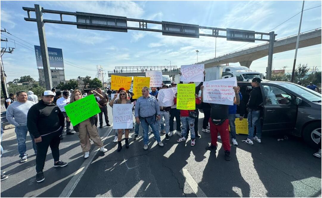 Transportistas en Texcoco. Foto: Especial