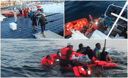 Marinos rescatan a 7 que naufragaban en Los Cabos