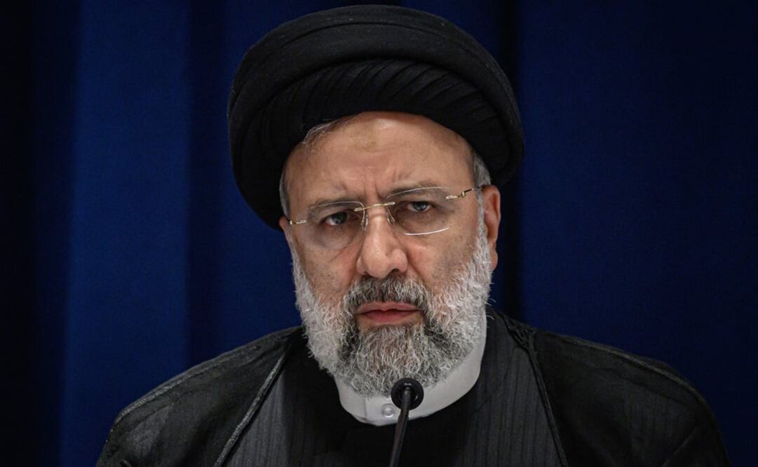 El presidente iraní, Ebrahim Raisi, habla durante una conferencia de prensa en Nueva York. Foto: AFP 