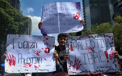 FOTOS: Estudiantes se manifiestan en la CDMX contra el genocidio en Gaza