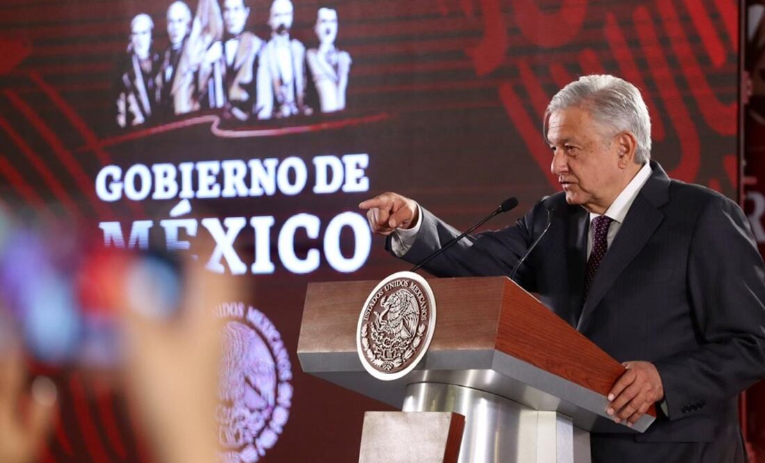 El presidente Andrés Manuel López Obrador en Palacio Nacional. Foto: Berenice Fregoso/EL UNIVERSAL