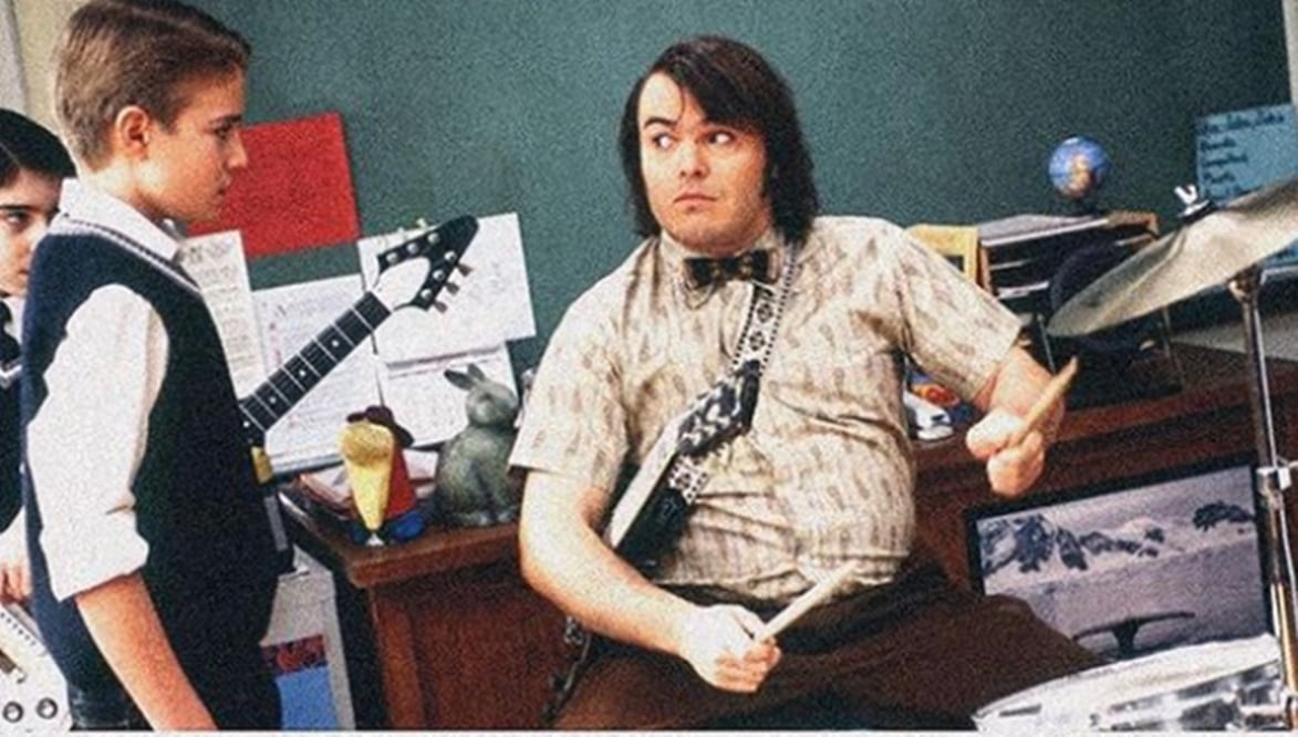 Kevin Clark y Jack Black en "Escuela de rock". Foto: Captura Instagram