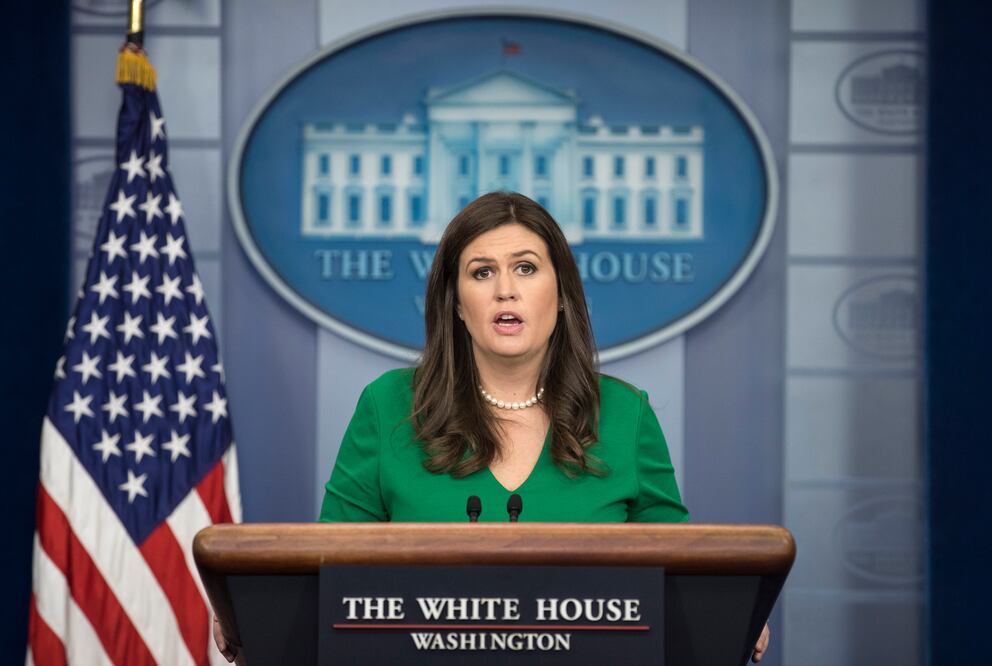 Sarah Huckabee Sanders, portavoz de la Casa Blanca (Foto: AP)