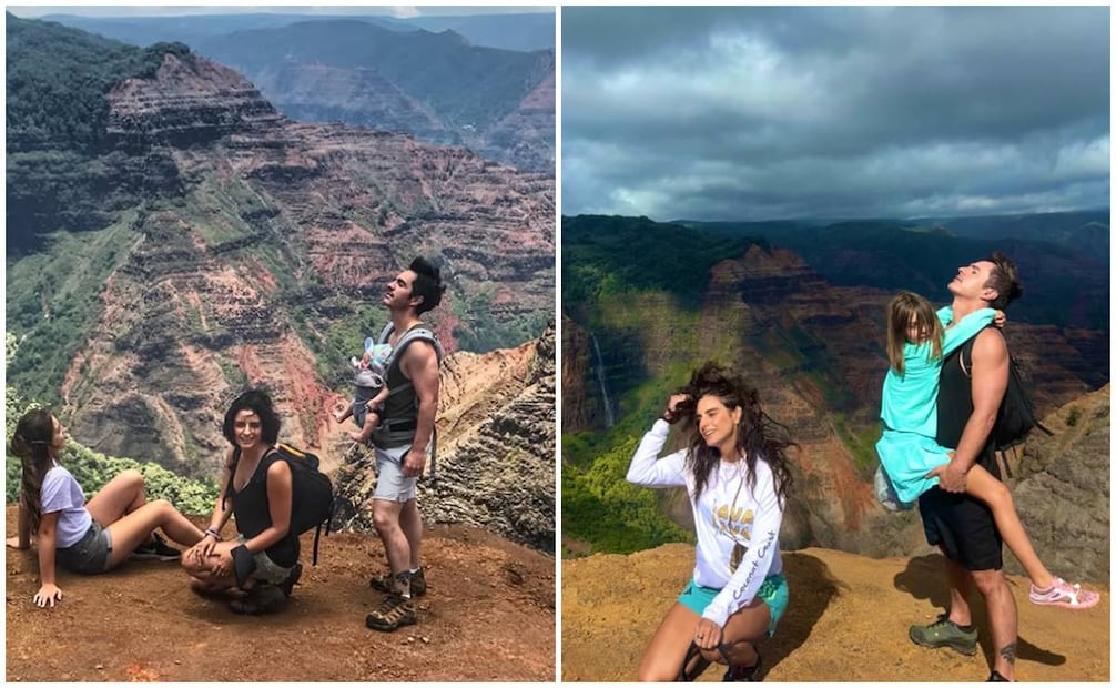 Aislinn Derbez y Mauricio Ochmann comparten foto de antes y después en Hawái.