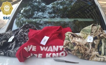 Caen dos sujetos por el posible robo de tres sudaderas con valor de 33 mil pesos en Polanco