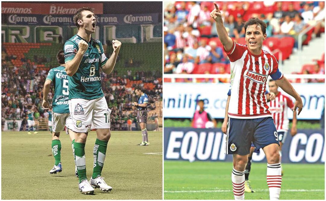 Mauro Boselli suma con León nueve anotaciones en el Apertura 2015; Omar Bravo está encendido en la Liga y hoy quiere sumar más goles (IMAGO7)