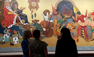 El mural que convirtió un hospital infantil en un portal al País de las Maravillas
