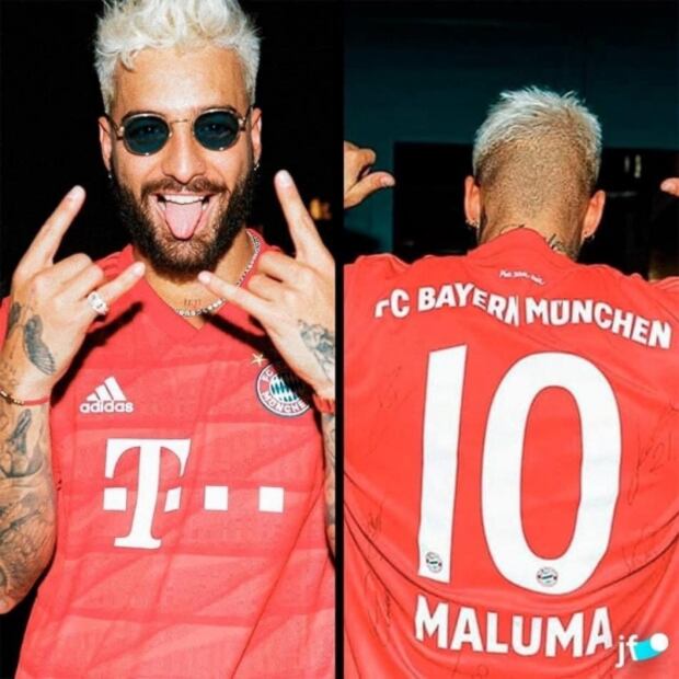 ¿Maluma es aficionado del Bayern por pleito con Neymar?