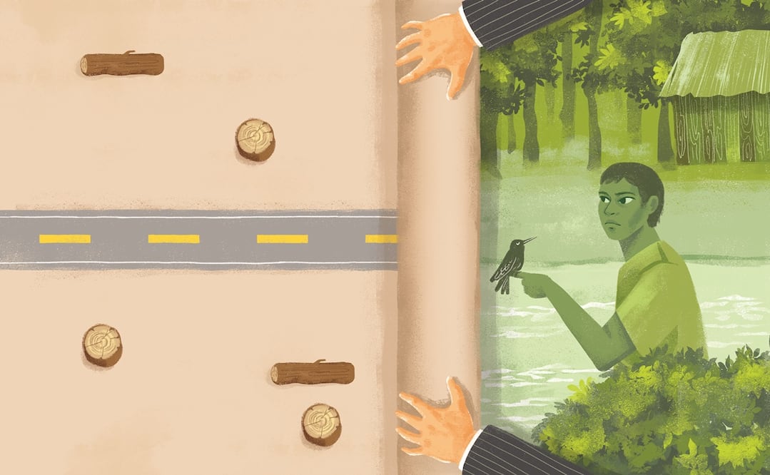 Hay espacios de tranquilidad en el Abujao, en Perú. El agua es más que un protago n i sta en las vidas de los lugareños. Foto: SEBASTIÁN CASTAÑEDA. CORTESÍA