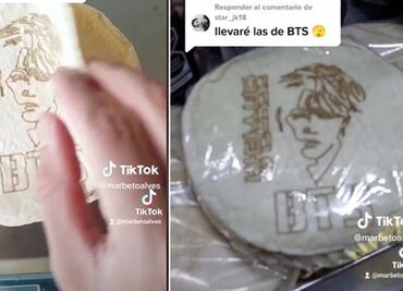 ¿Comerías un taco en una tortilla de BTS? Tortillero las vende y se hace viral en TikTok