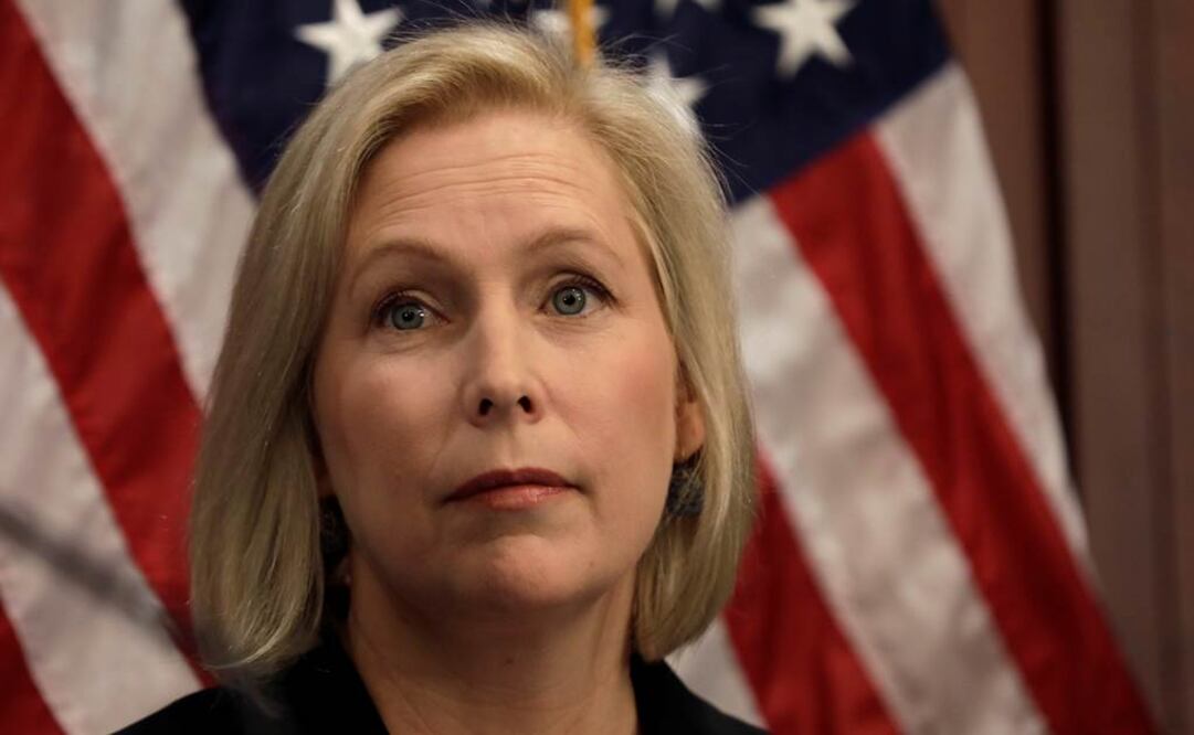 La senadora Kirsten Gillibrand, demócrata por Nueva York, en conferencia de prensa sobre acoso sexual en el Capitolio, en Washington. Foto: Reuters