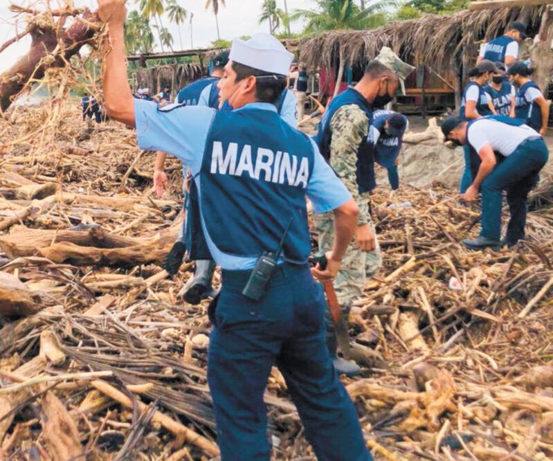 La Semar aplicó el plan de emergencia por tres tormentas. Foto: Especial