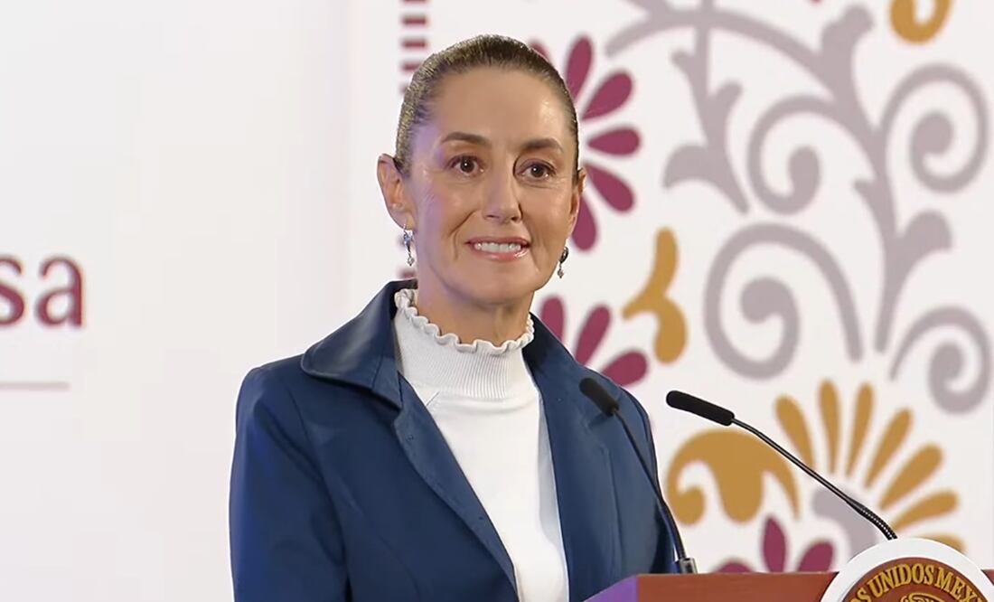 La presidenta Claudia Sheinbaum habla sobre la reforma judicial en su conferencia matutina del 24 de octubre. Foto: captura