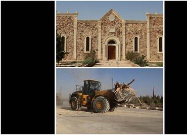 EI destruye monasterio en Siria y traslada a 110 secuestrados
