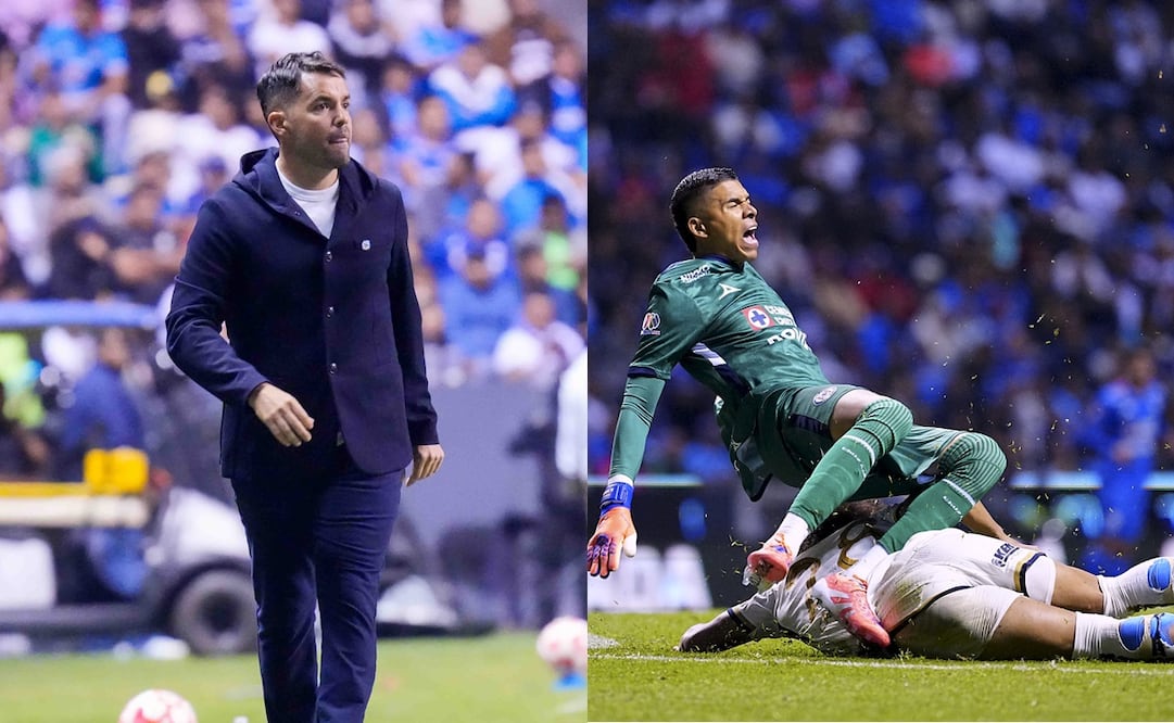 Nicolás Larcamón, enojado por no poder opinar del arbitraje, tras lesión de Kevin Mier - Fotos: Imago7