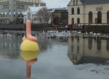 Confunden escultura en Islandia con un miembro masculino