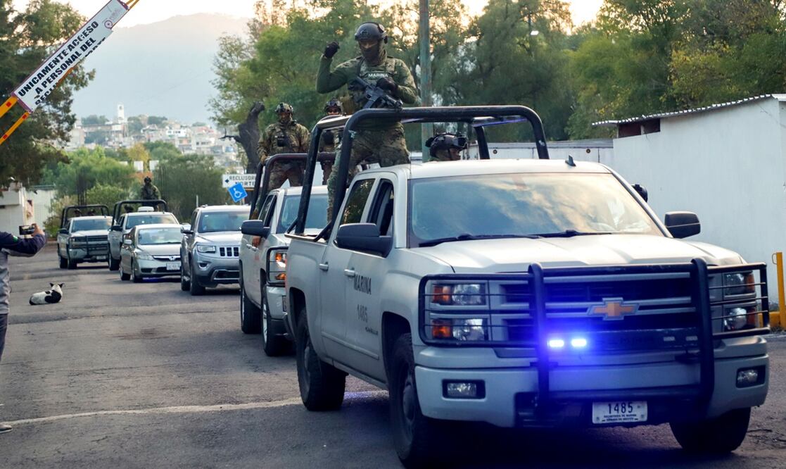 Murillo Karam ingresó en una camioneta Cherokee color gris hasta la entrada principal del Centro de Justicia Federal del Reclusorio Norte. Foto: EFE