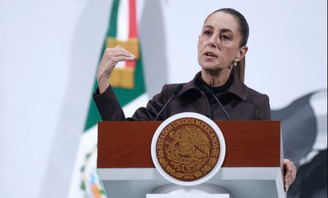La presidenta Claudia Sheinbaum Pardo durante la mañanera del 7 de octubre de 2025. Foto: Fernanda Rojas/EL UNIVERSAL