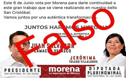 Candidato de Morena y alcaldesa de San Cristóbal de las Casas se enfrentan por publicación falsa