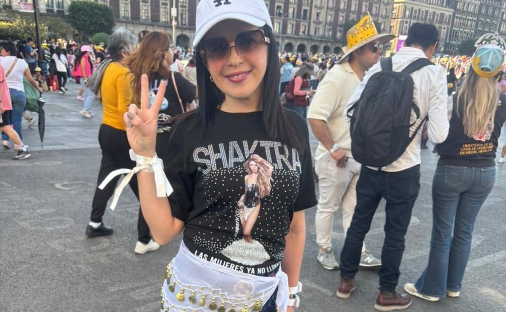 Nancy Ceballos, venezolana, llegó hasta laplancha del Zócalo para formar parte de este evento. Foto: Marlem Suárez/ EL UNIVERSAL.