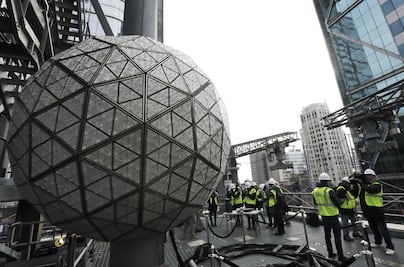Esfera de Times Square, lista para marcar la entrada de 2023