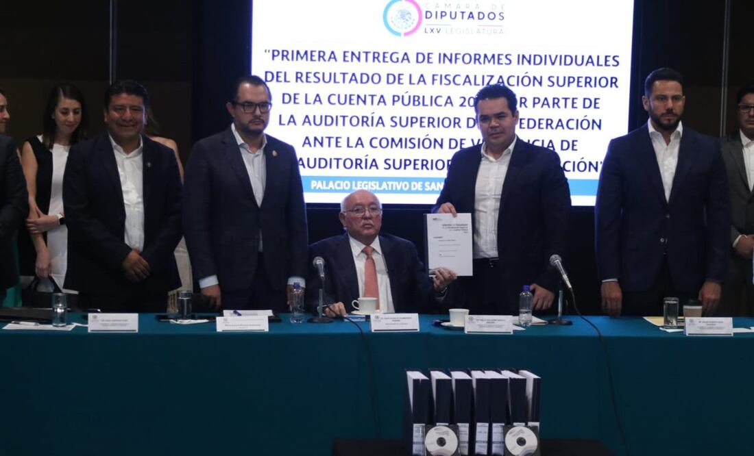 Auditor David Colmenares en la primera entrega de la Cuenta Pública 2022. Foto: Carlos Mejía/EL UNIVERSAL