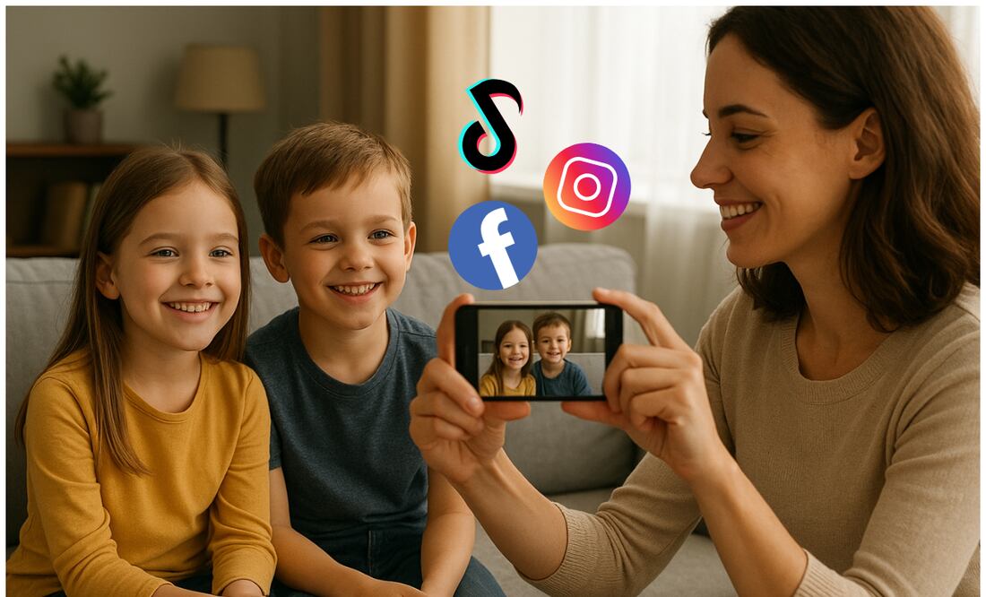 ¿Que es el sharenting?; lanzan alerta a padres de familia en este regreso a clases ante la riesgosa práctica. Foto: Generada con IA