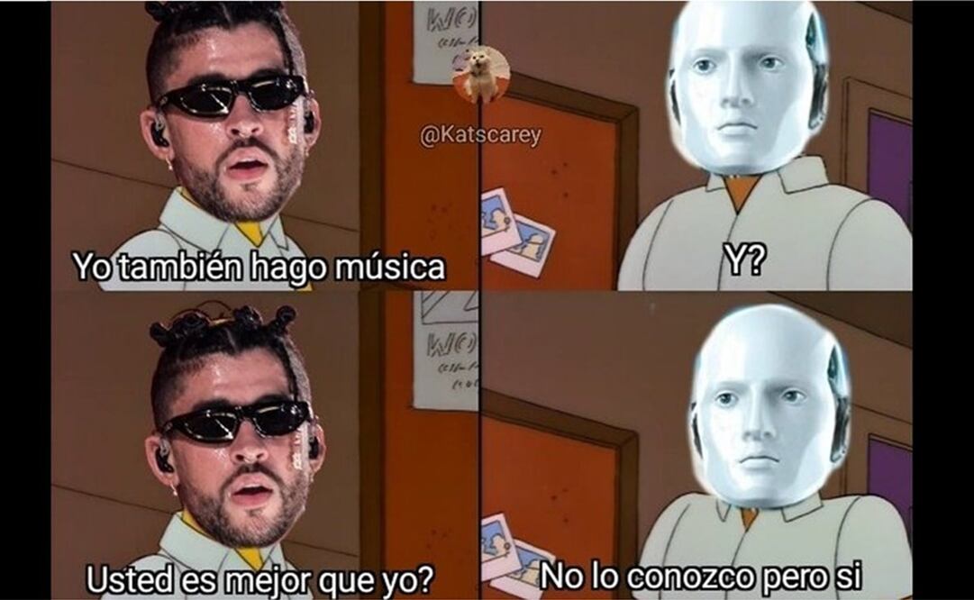 Un sector del público visualiza una plática de Bad Bunny con la IA. Foto: X