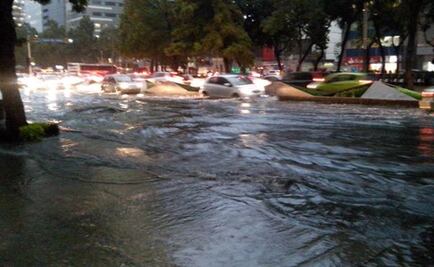 Suman 20 encharcamientos por intensa lluvia en el DF