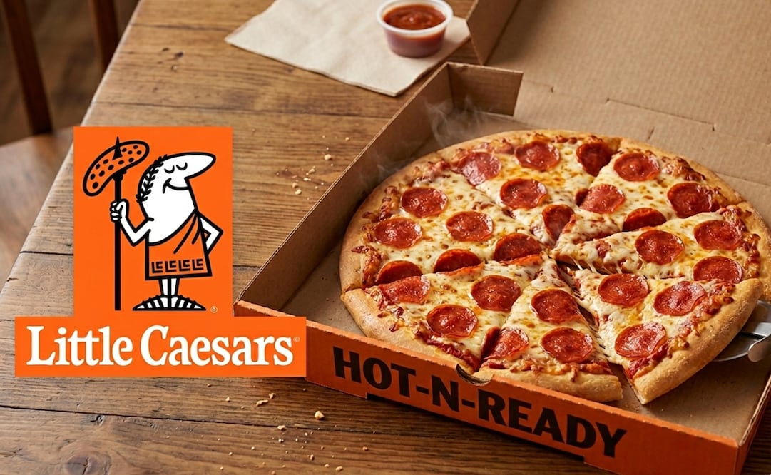 Little Caesars adopta el marketing de redes y registra las frases “Liru Sisa” y “Liru Cisa”. Foto: Little Caesars e IA