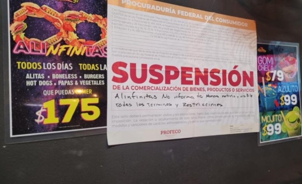 Confusas, promociones de "Come todo" de Rebel Wings, expone Profeco