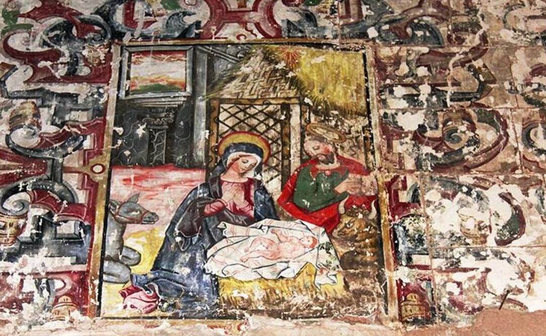 Hallan un mural virreinal en templo de Perú