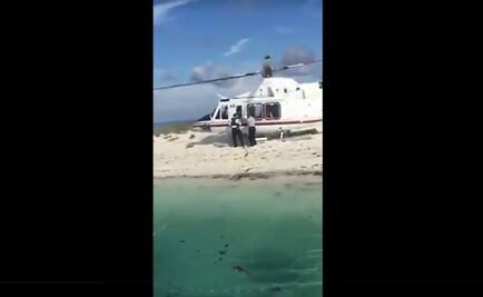 Helicopter illegally lands on protected reef in Yucatán