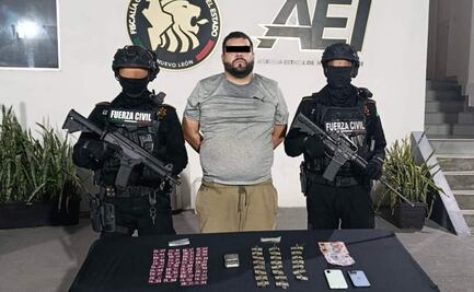 Cae "El Rocka", presunto operador de "Los Chapitos" en Nuevo León; le decomisan droga y dos celulares