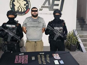 Cae "El Rocka", presunto operador de "Los Chapitos" en Nuevo León; le decomisan droga y dos celulares