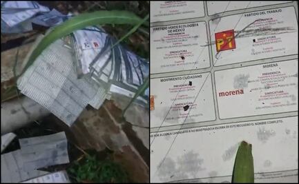 Hallan boletas tiradas entre cañales marcadas a favor del PT en Veracruz; candidato ocupa la tercera posición