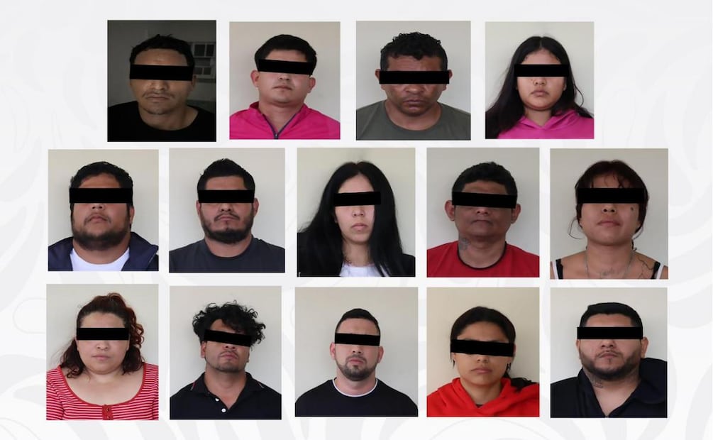 Detienen a 14 presuntos integrantes de una célula delictiva dedicada al secuestro en Veracruz (21/02/2026). Foto: Especial