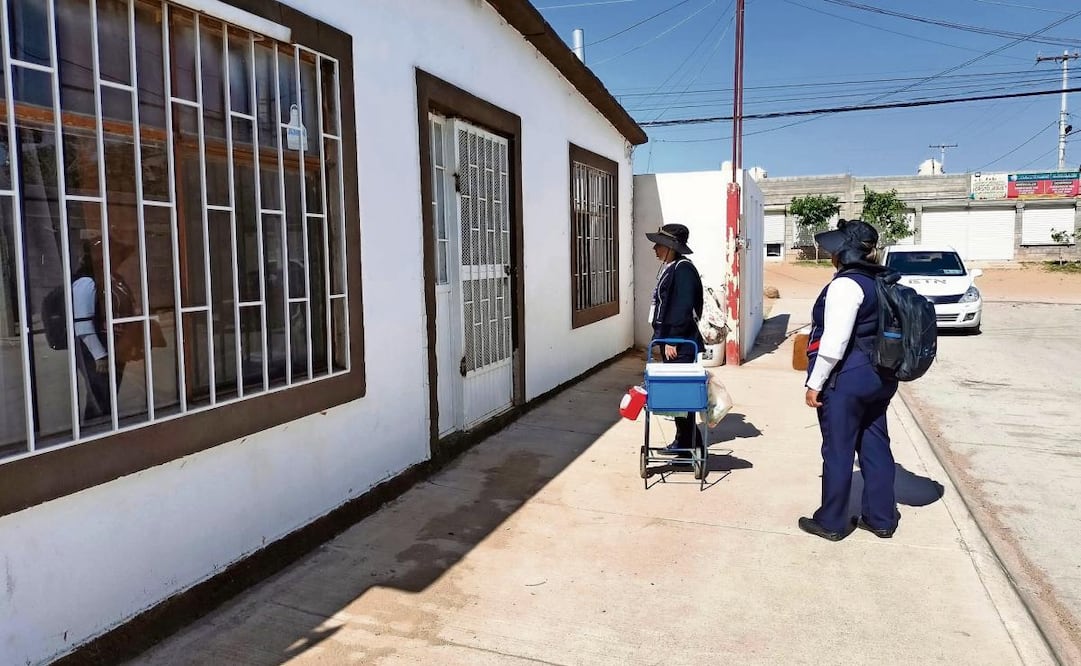 En las zonas de mayor contagio, las brigadas de vacunación contra el sarampión visitan casa por casa para inmunizar a la población de riesgo. (22/04/2025) Foto: Especial