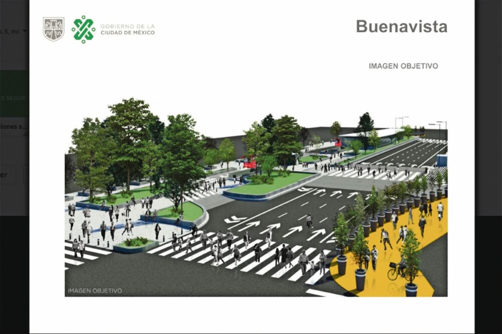 Una de las adecuaciones planteadas es pintar cebras peatonales y colocar señalización para que los transeúntes se sientan más seguros al pasar por Insurgentes Norte hacia Buenavista. Foto: ESPECIAL