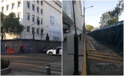 Blindan sede de la Fiscalía CDMX ante marcha feminista para exigir justicia por Debanhi Escobar 