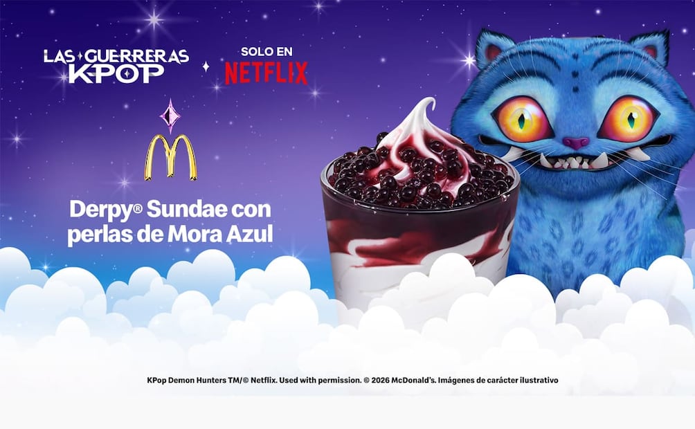 McDonald’s México contará por tiempo limitado con un Sundae con Perlas de Mora Azul. Foto: Cortesía