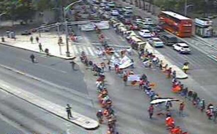 Por marcha en Reforma, Línea 7 del Metrobús aplica circuitos de contingencias