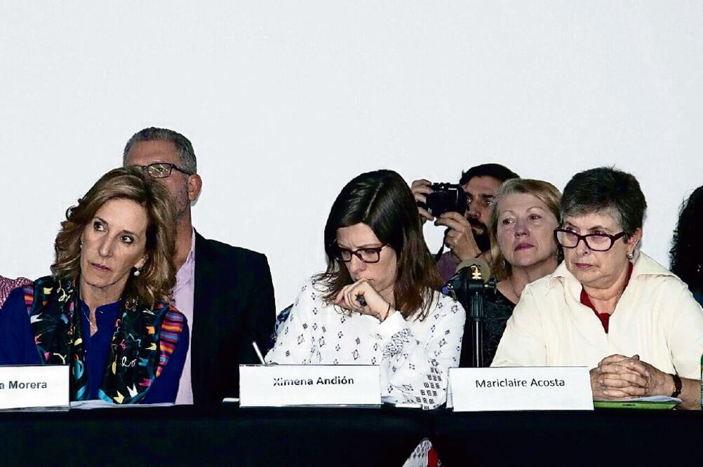 María Elena Morera, presidenta de Causa en Común; Ximena Andión, directora del Instituto de Liderazgo Simone Bauvoir, y Mariclaire Acosta, de la Comisión Mexicana de Defensa y Promoción de los Derechos Humanos (PAULINA NEGRETE. OBTURADOR MX)