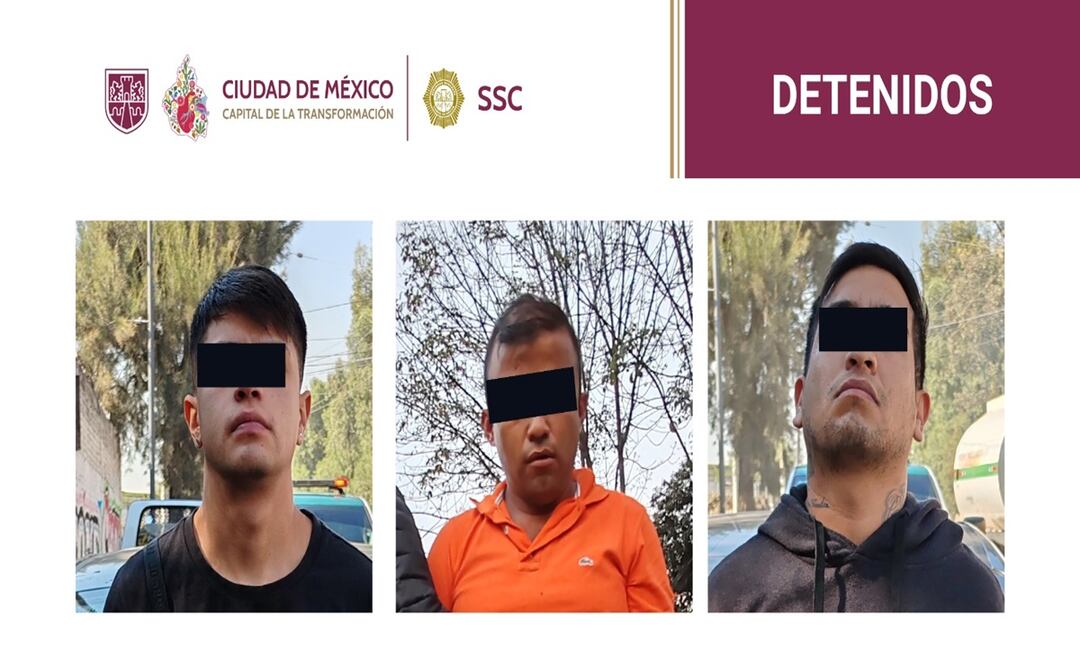 Detienen a presuntos extorsionadores vinculados al homicidio de un trabajador de una tortillería en Iztapalapa. Foto: Especial