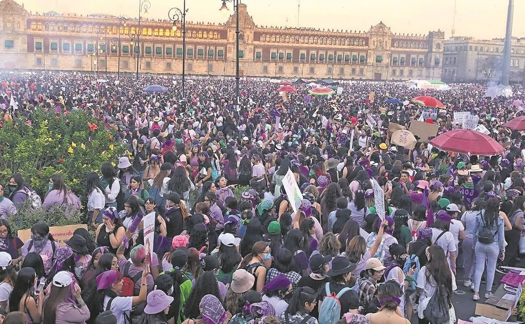 La plancha del Zócalo fue el punto central de la movilización.
