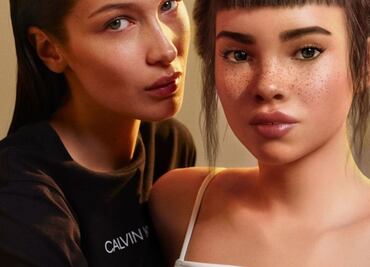 Bella Hadid y Lil Miquela protagonizan apasionado beso para la nueva campaña de Calvin Klein