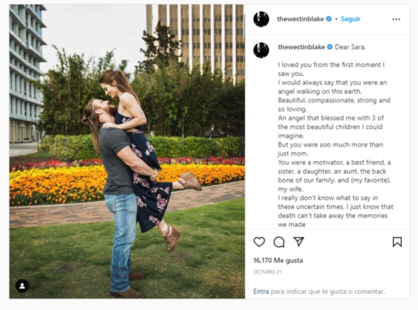 Esposo de Sara Lee publica emotivo mensaje tras la muerte de la exluchadora de WWE: "Eras un ángel"